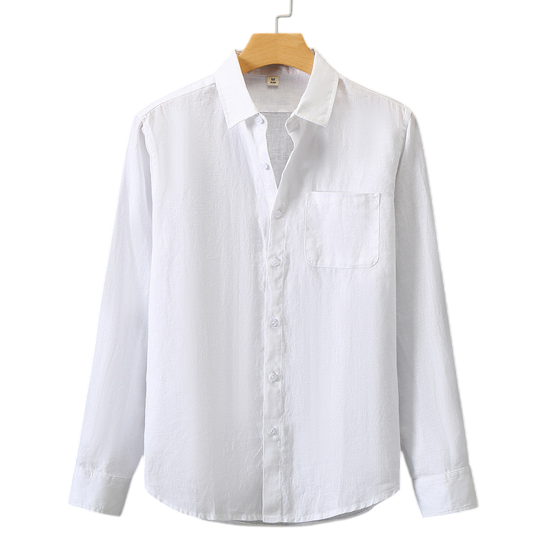 Men's Linen Button-Up Shirt | Men | Linen Blend | Lightweight Breathable Casual Long Sleeve | Steven & Levon