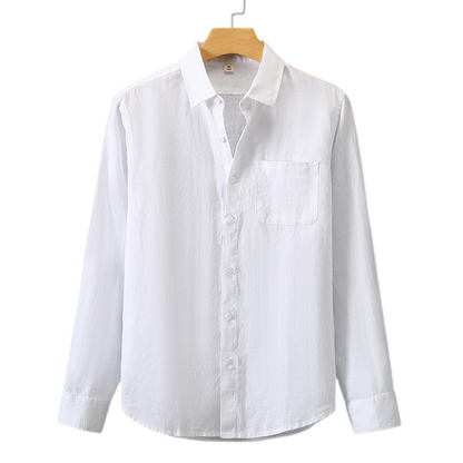 Men's Linen Button-Up Shirt | Men | Linen Blend | Lightweight Breathable Casual Long Sleeve | Steven & Levon
