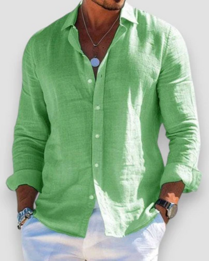 Men's Casual Linen Shirt | Men | Breathable Linen Blend | Button Up | Steven & Levon
