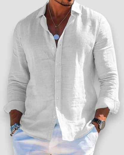 Men's Casual Linen Shirt | Men | Breathable Linen Blend | Button Up | Steven & Levon