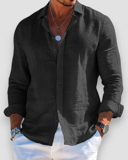 Men's Casual Linen Shirt | Men | Breathable Linen Blend | Button Up | Steven & Levon