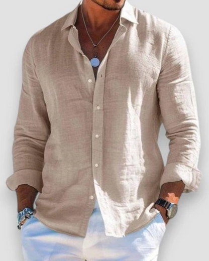Men's Casual Linen Shirt | Men | Breathable Linen Blend | Button Up | Steven & Levon