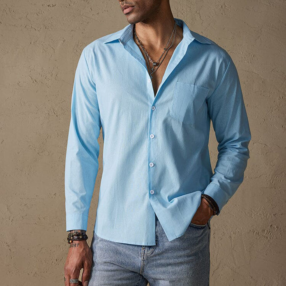 Men’s Linen Casual Shirt | Men | Breathable Button-Up Shirt | Steven & Levon