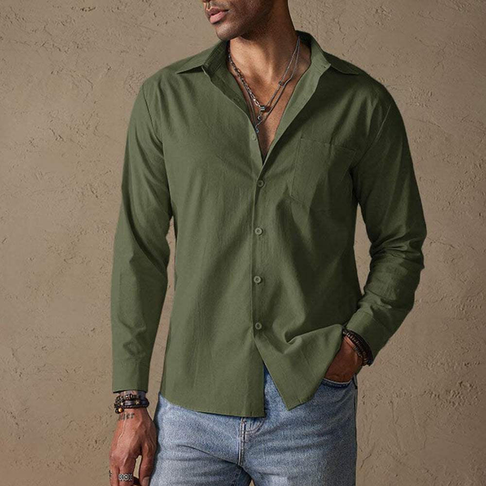 Men’s Linen Casual Shirt | Men | Breathable Button-Up Shirt | Steven & Levon