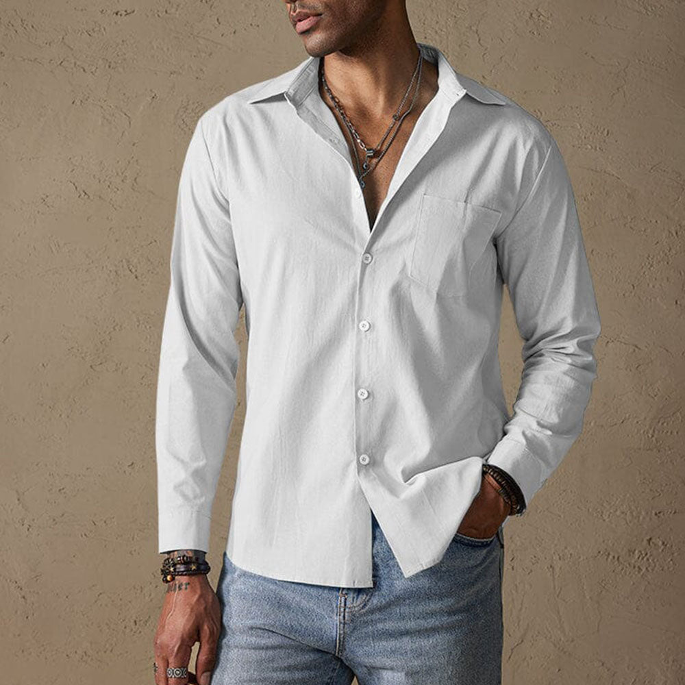 Men’s Linen Casual Shirt | Men | Breathable Button-Up Shirt | Steven & Levon