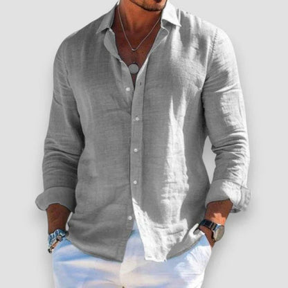 Men's Casual Linen Shirt | Men | Breathable Linen Blend | Button Up | Steven & Levon