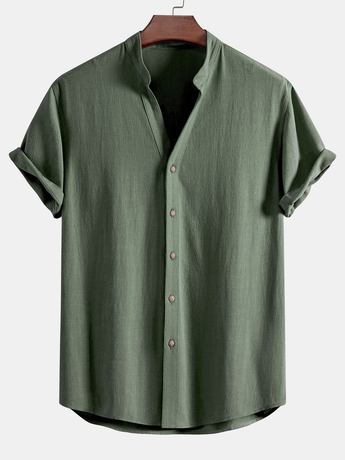 Men's Linen Short Sleeve V-Neck Shirt | Men | Breathable Lightweight | Casual Summer Beach Top | Steven & Levon