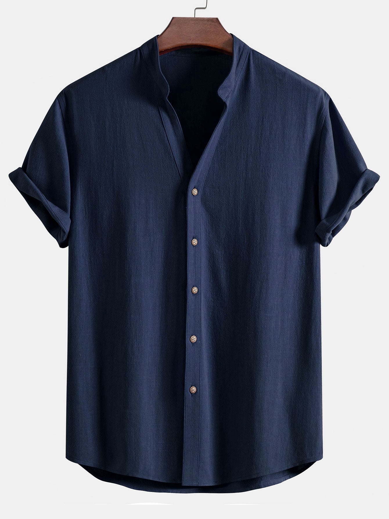 Men's Linen Short Sleeve V-Neck Shirt | Men | Breathable Lightweight | Casual Summer Beach Top | Steven & Levon