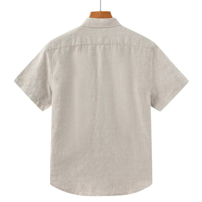 Men's Short Sleeve Linen Shirt | Men | Casual Summer Button-Up | Relaxed Fit | Steven & Levon