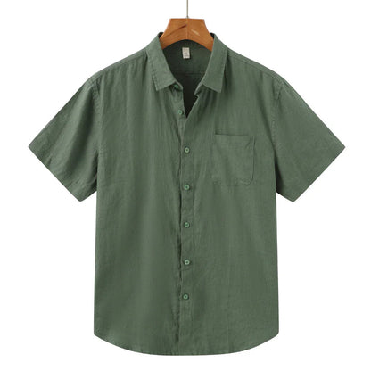 Men's Short Sleeve Linen Shirt | Men | Casual Summer Button-Up | Relaxed Fit | Steven & Levon