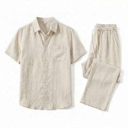 Men's Linen Summer 2-Piece Set | Men's Co-Ord | Breathable Outfit | Steven & Levon