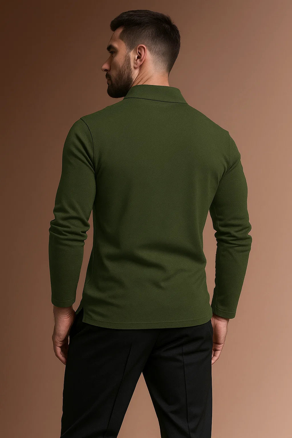 Men's Long Sleeve Polo Shirt | Men | Smart Casual Collar Top | Regular Fit | Steven & Levon