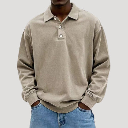 Men's Long Sleeve Polo Shirt | Men | Comfortable Layering Top | Casual Fit | Steven & Levon