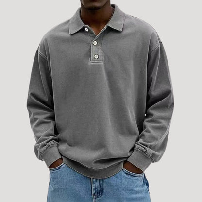 Men's Long Sleeve Polo Shirt | Men | Comfortable Layering Top | Casual Fit | Steven & Levon