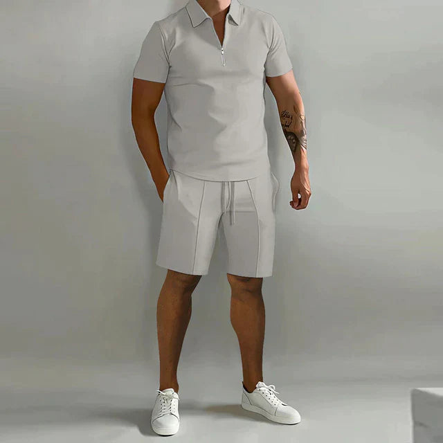 Men’s Luxury Polo and Shorts Set | Men’s Co-Ord Set | Breathable Casual Summer Outfit | Relaxed Fit | Steven & Levon
