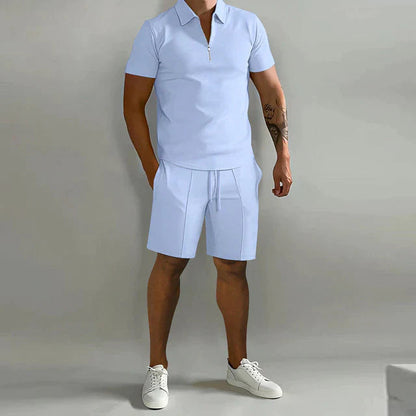 Men’s Luxury Polo and Shorts Set | Men’s Co-Ord Set | Breathable Casual Summer Outfit | Relaxed Fit | Steven & Levon
