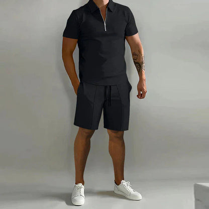 Men’s Luxury Polo and Shorts Set | Men’s Co-Ord Set | Breathable Casual Summer Outfit | Relaxed Fit | Steven & Levon
