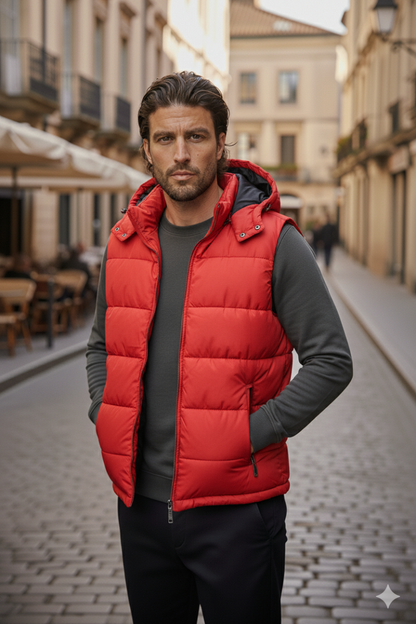 Men's Padded Bodywarmer Vest | Quilted Gilet | Zip Front | Warm Insulated | Steven & Levon