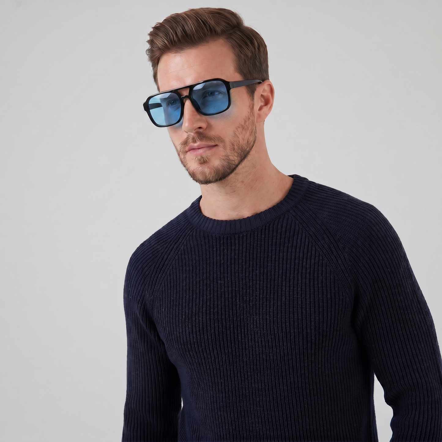 Rectangular Vintage Sunglasses | Men's Eyewear | UV400 Protection | Retro Frame | Steven & Levon