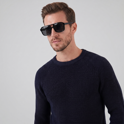 Rectangular Vintage Sunglasses | Men's Eyewear | UV400 Protection | Retro Frame | Steven & Levon