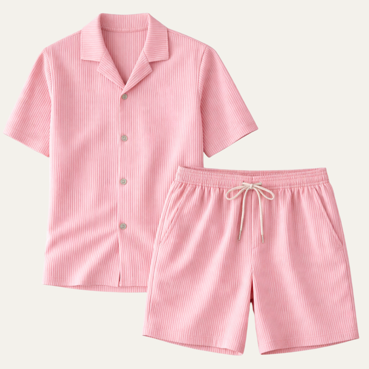 Men's Ribbed Shirt & Shorts Set | Men's Co-Ord | Summer Outfit | Steven & Levon