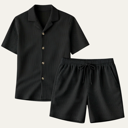 Men's Ribbed Shirt & Shorts Set | Men's Co-Ord | Summer Outfit | Steven & Levon