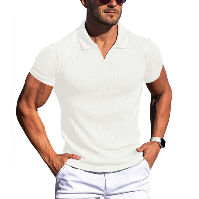 Maxime Polo Shirt | Men | Short Sleeve Smart Casual Polo | Breathable Tailored Fit | Steven & Levon