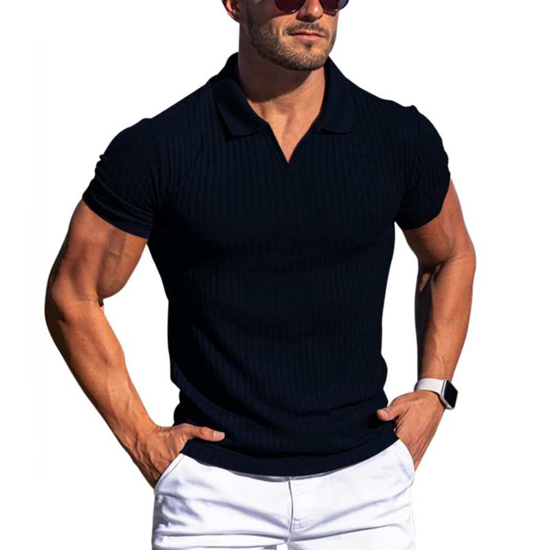 Maxime Polo Shirt | Men | Short Sleeve Smart Casual Polo | Breathable Tailored Fit | Steven & Levon