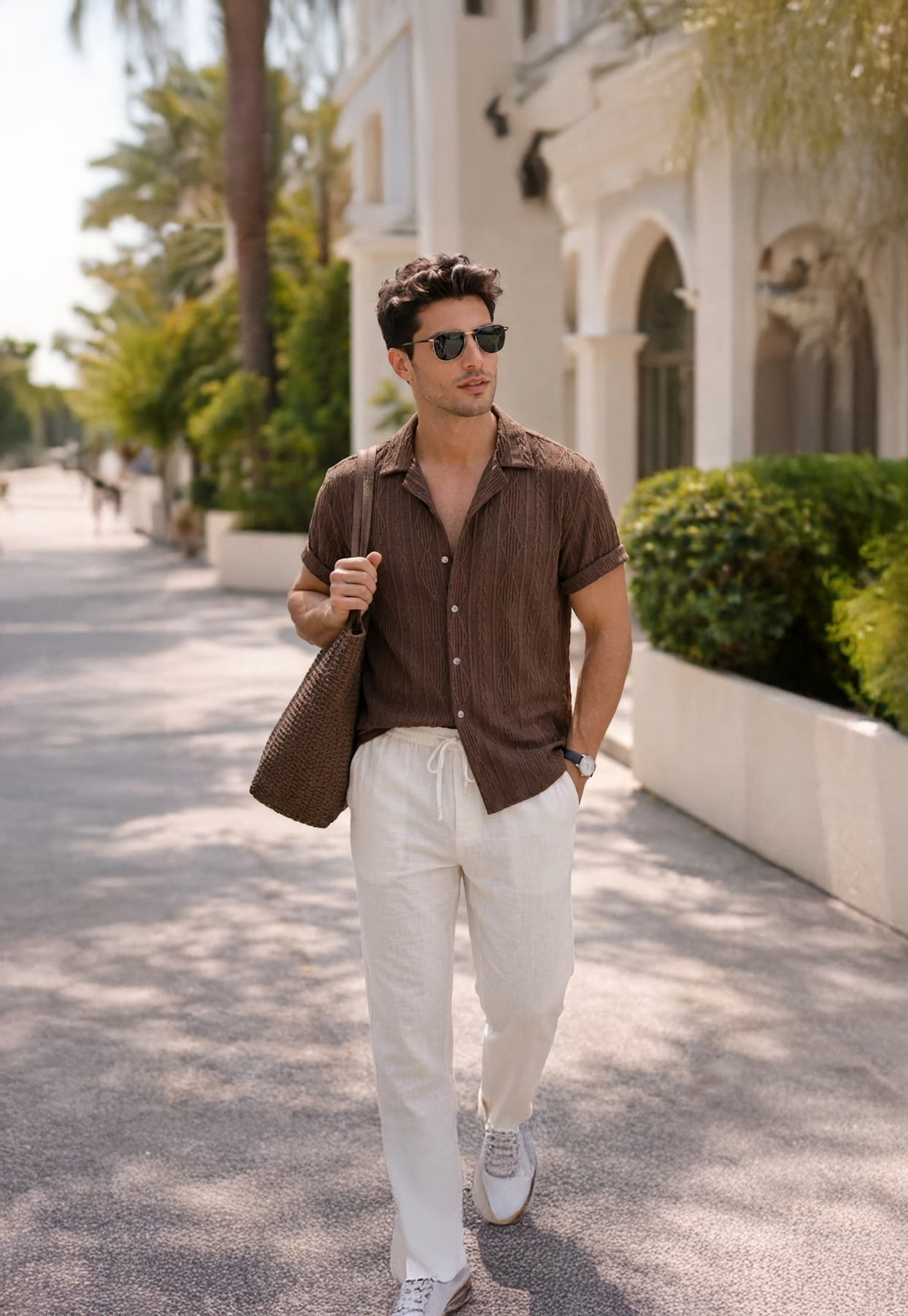 Men's Short Sleeve Resort Set | Men's Co-Ord | Relaxed Trousers | Steven & Levon
