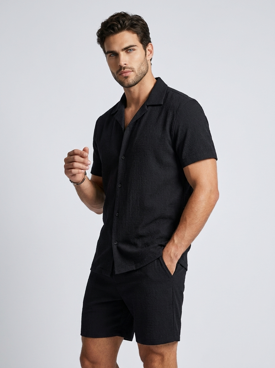 Men's Shorts & Summer Shirt Set | Men's Co-Ord | Casual Holiday Wear | Steven & Levon