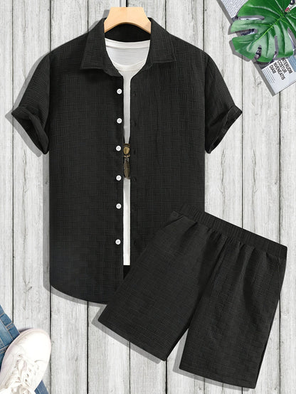 Men's Shorts & Summer Shirt Set | Men's Co-Ord | Casual Holiday Wear | Steven & Levon