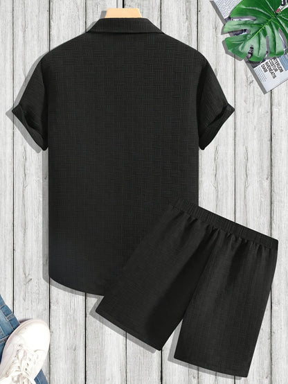 Men's Shorts & Summer Shirt Set | Men's Co-Ord | Casual Holiday Wear | Steven & Levon
