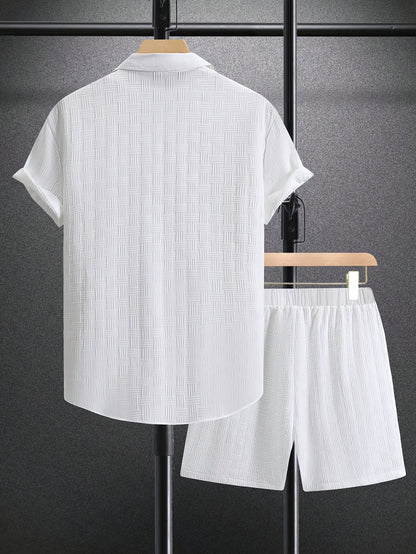 Men's Shorts & Summer Shirt Set | Men's Co-Ord | Casual Holiday Wear | Steven & Levon