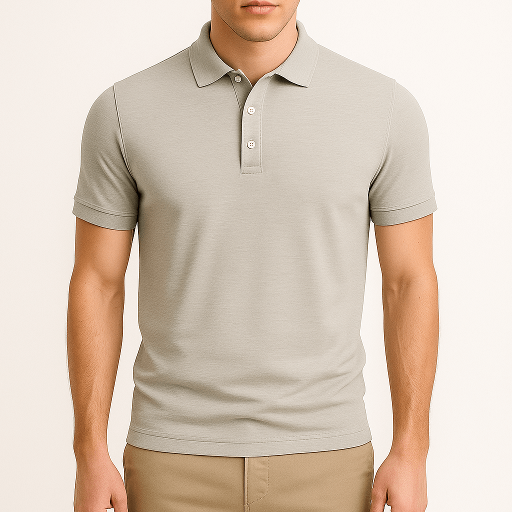 Men’s Slim Fit Polo Shirt | Men | Cotton Blend | Lapel Collar Short Sleeve Casual Top | Steven & Levon