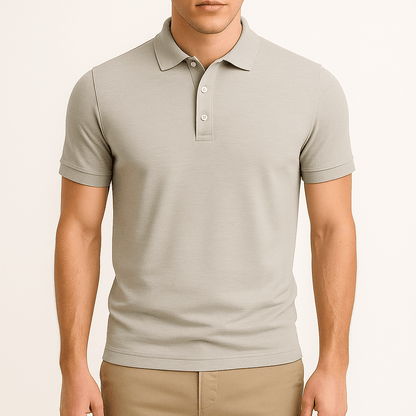 Men’s Slim Fit Polo Shirt | Men | Cotton Blend | Lapel Collar Short Sleeve Casual Top | Steven & Levon