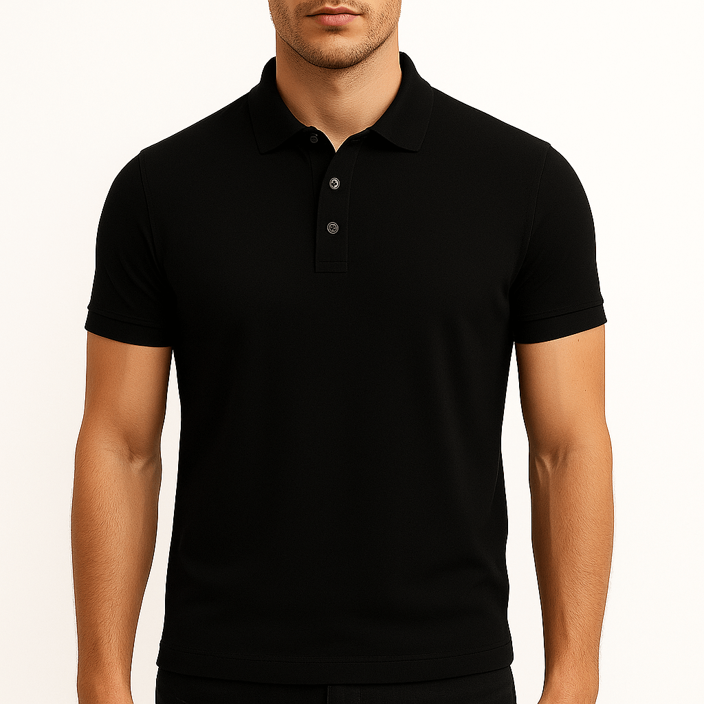 Men’s Slim Fit Polo Shirt | Men | Cotton Blend | Lapel Collar Short Sleeve Casual Top | Steven & Levon