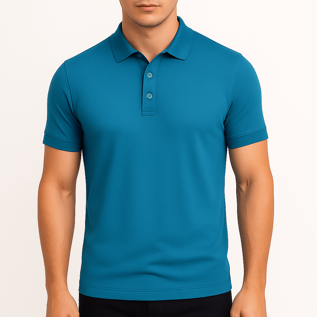Men’s Slim Fit Polo Shirt | Men | Cotton Blend | Lapel Collar Short Sleeve Casual Top | Steven & Levon