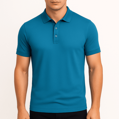 Men’s Slim Fit Polo Shirt | Men | Cotton Blend | Lapel Collar Short Sleeve Casual Top | Steven & Levon