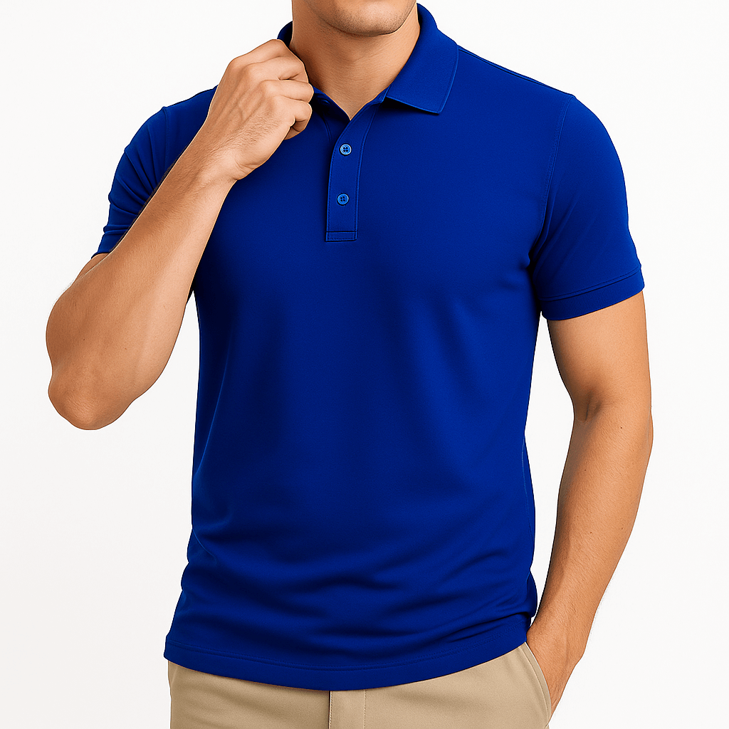 Men’s Slim Fit Polo Shirt | Men | Cotton Blend | Lapel Collar Short Sleeve Casual Top | Steven & Levon