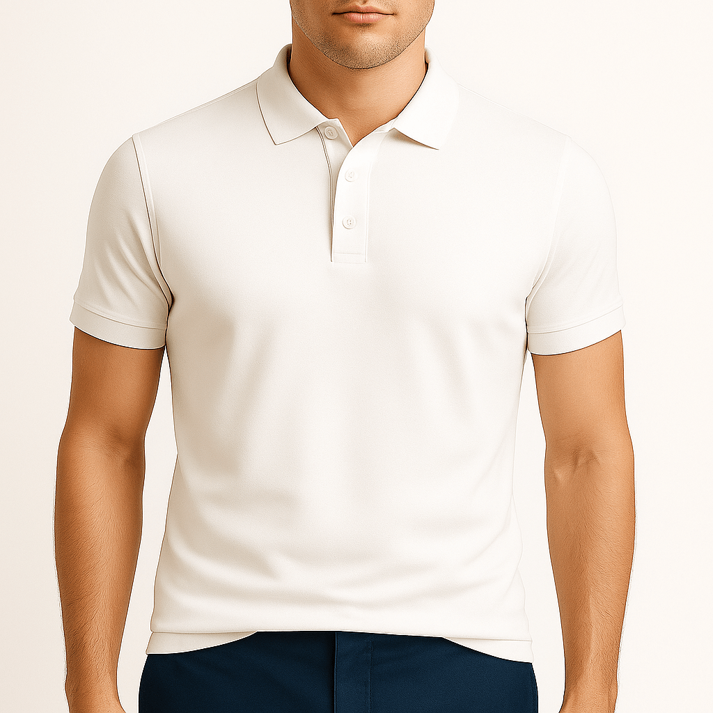 Men’s Slim Fit Polo Shirt | Men | Cotton Blend | Lapel Collar Short Sleeve Casual Top | Steven & Levon