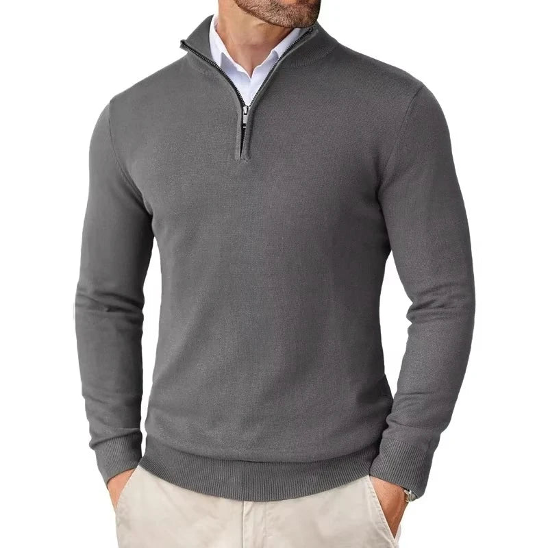 Men’s Slim Fit Quarter Zip Sweater | Jumper | Men | Knit Fabric | Casual Smart Layering | Steven & Levon