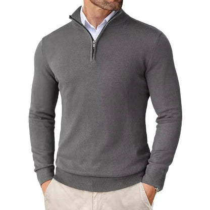 Men’s Slim Fit Quarter Zip Sweater | Jumper | Men | Knit Fabric | Casual Smart Layering | Steven & Levon