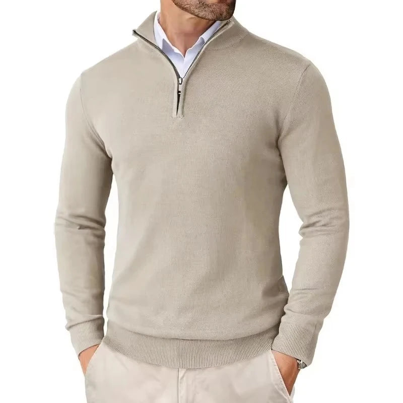 Men’s Slim Fit Quarter Zip Sweater | Jumper | Men | Knit Fabric | Casual Smart Layering | Steven & Levon