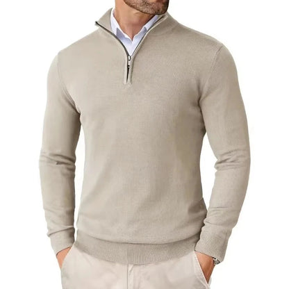 Men’s Slim Fit Quarter Zip Sweater | Jumper | Men | Knit Fabric | Casual Smart Layering | Steven & Levon