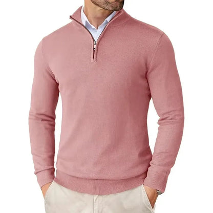 Men’s Slim Fit Quarter Zip Sweater | Jumper | Men | Knit Fabric | Casual Smart Layering | Steven & Levon