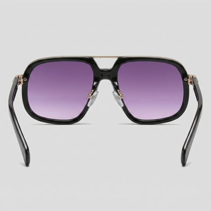 Square Double Bridge Sunglasses | Men's Eyewear | UV400 Lenses | Metal Frame | Steven & Levon