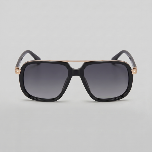 Square Double Bridge Sunglasses | Men's Eyewear | UV400 Lenses | Metal Frame | Steven & Levon