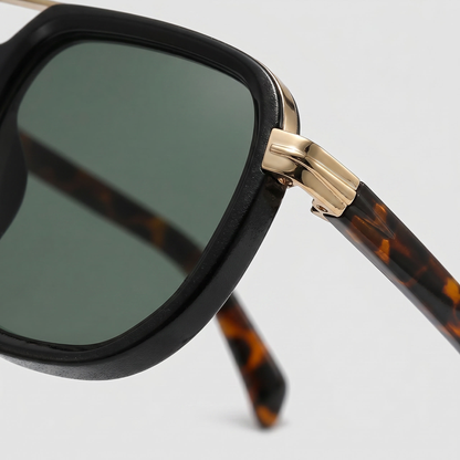 Square Double Bridge Sunglasses | Men's Eyewear | UV400 Lenses | Metal Frame | Steven & Levon