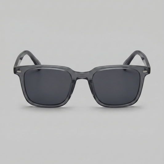 Square Frame Sunglasses | Men's Eyewear | Polycarbonate | Black Tinted Lenses | Steven & Levon