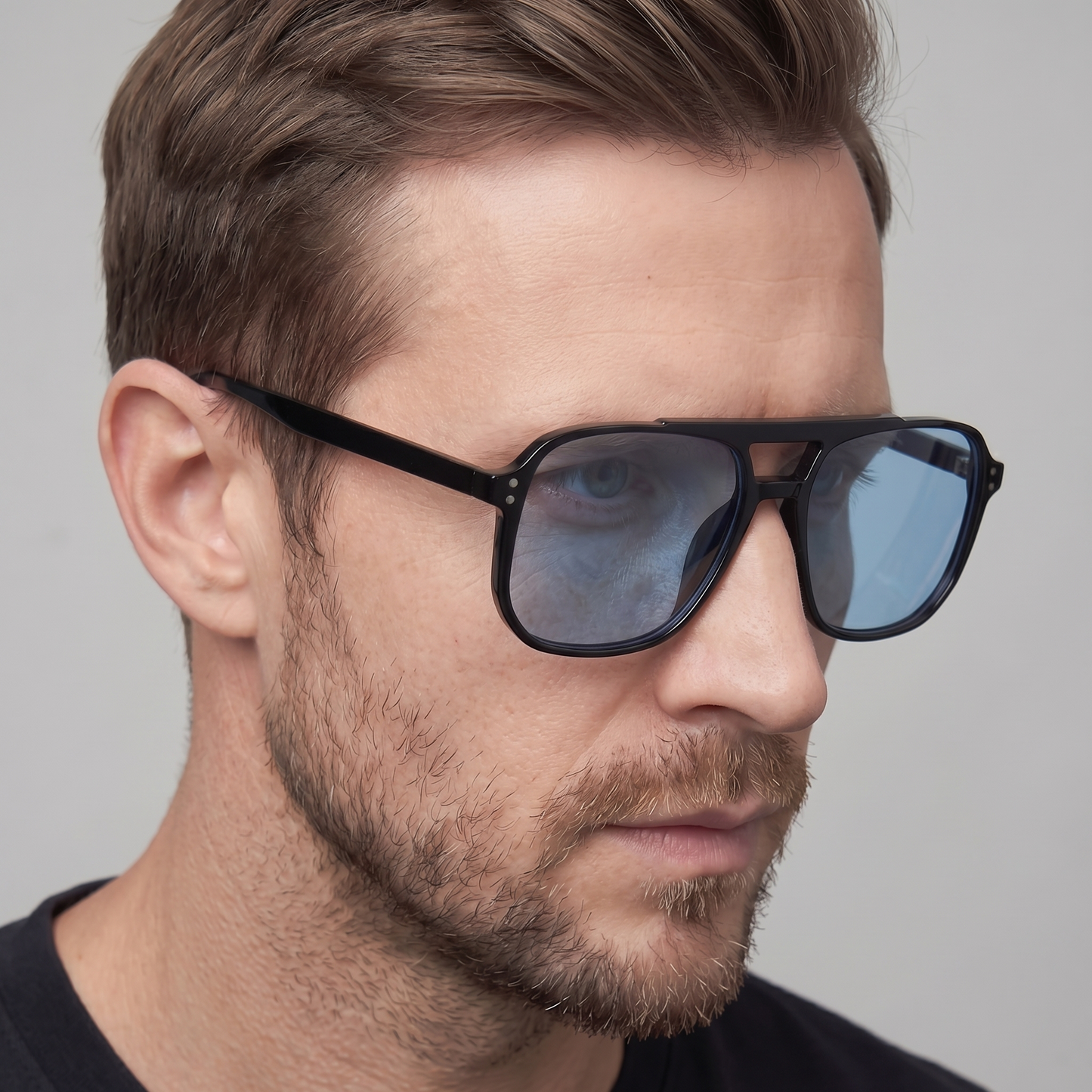 Square Sunglasses | Men's Eyewear | UV400 Protection | Lightweight Frame | Steven & Levon